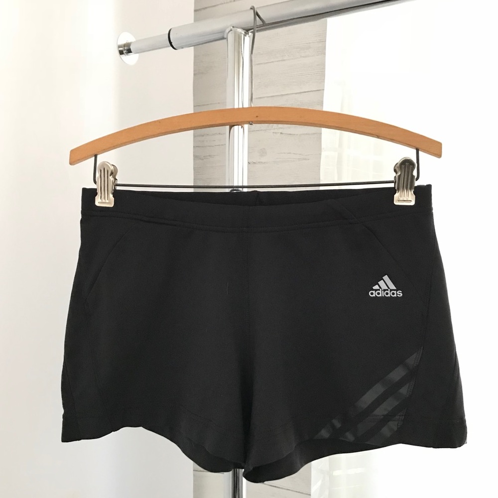 Adidas Black Fitted Running Shorts